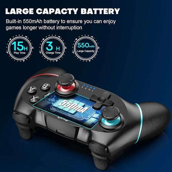 Switch Controller, Wireless Pro Controller for Switch 2/Switch/Switch... - Picture 6 of 8